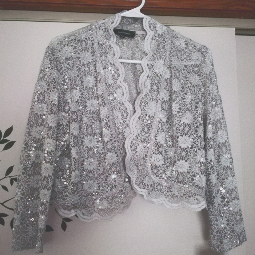 Macy's Scalloped Sequin Lace Bolero